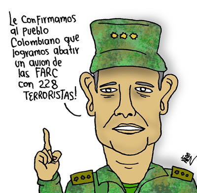 Padilla: ¡Le confirmamos al pueblo colombiano que logramos abatir un avión de las FARC con 228 terroristas!
