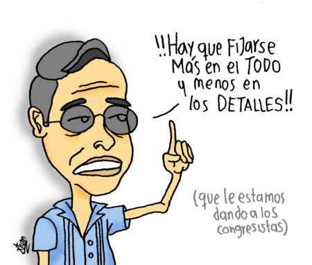 Uribe: '¡¡Hay que fijarse más en el todo y menos en los DETALLES!! (que les estamos dando a los congresistas)'
