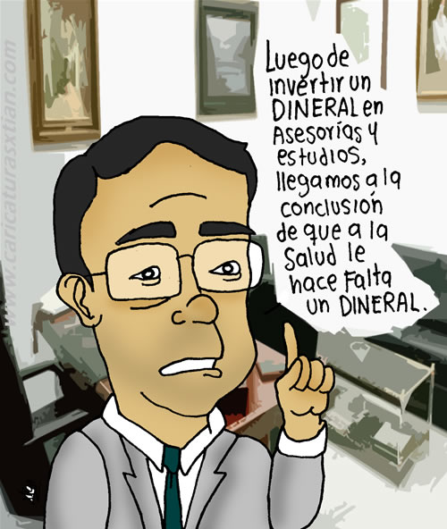 Diego Palacio, ministro de Protección Social: —Luego de invertir un dineral en asesorías y estudios, llegamos a la conclusión de que a la salud le hace falta un dineral