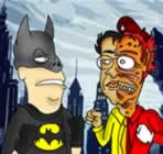 Juan Manuel Santos disfrazado de Batman y Gustavo Petro como Dos Caras